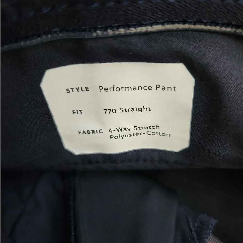 NWT J. Crew 770 Straight-Fit Tech Pant Atlantic Slate 33/32 *Flaw